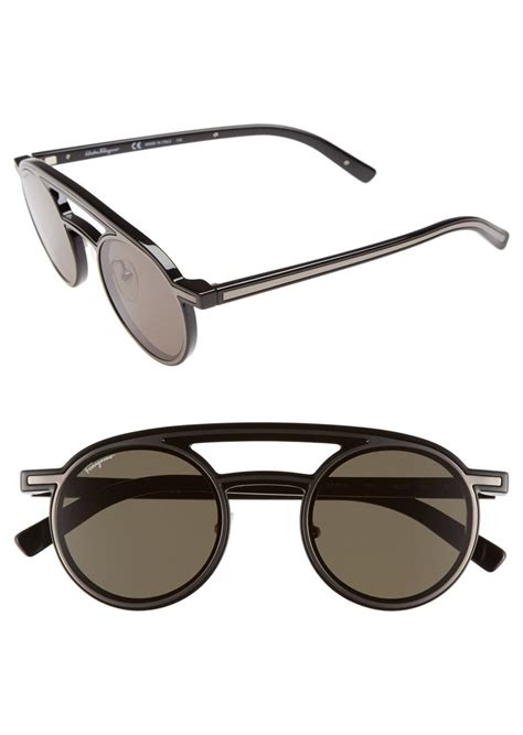 salvatore ferragamo round sunglasses